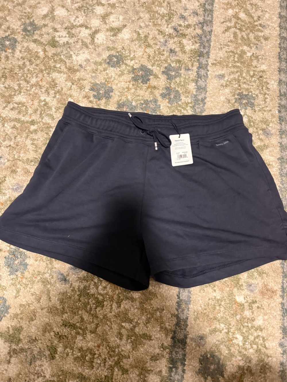 Tommy John Navy Drawstring Athletic Shorts